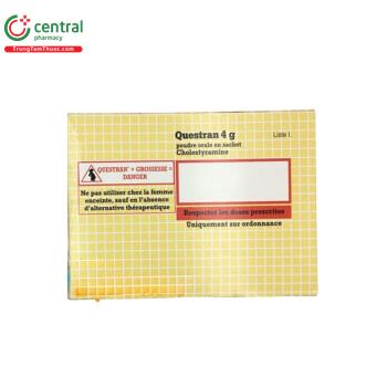 Thuốc Questran 4g - Giảm cholesterol trong máu, giảm ngứa do tắc mật