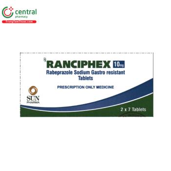 Thuốc Ranciphex 10mg trị trào ngược dạ dày thực quản, loét tá tràng