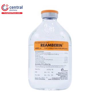 Thuốc Reamberin 400ml: Chỉ định, liều dùng và lưu ý sử dụng