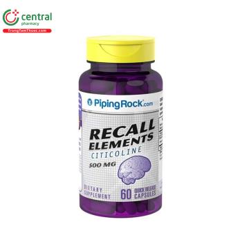 Recall Elements Citicoline 500mg