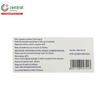 Thuốc Redivec 100mg điều trị bệnh bạch cầu mạn tính