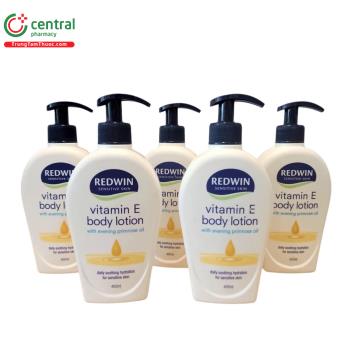 Redwin Vitamin E Body Lotion cung cấp độ ẩm, duy trì làn da mềm mại