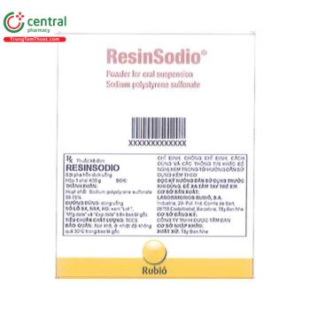 Thuốc Resinsodio 99.75% điều trị tăng kali máu do vô niệu hoặc bí tiểu nặng