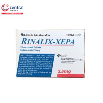 [CHÍNH HÃNG] Thuốc Rinalix-Xepa - Thuốc điều trị cao huyết áp