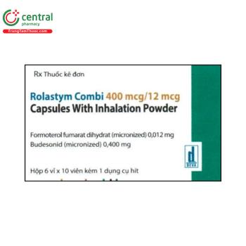 Thuốc Rolastym Combi 400mcg/12mcg kiểm soát hen phế quản và COPD