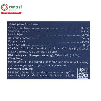 Thuốc Rostex MG bổ thận, tráng dương, tăng cường sinh lý nam giới