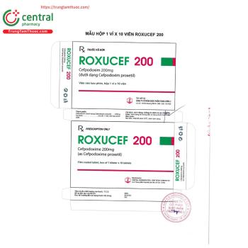 Kháng sinh Roxucef 200 điều trị các bệnh nhiễm khuẩn đường hô hấp, tiết ...