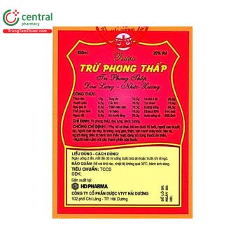 Rượu trừ phong thấp HDPharma