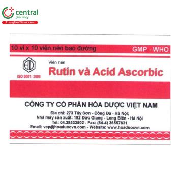 Rutin và Acid Ascorbic 