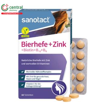 SANOTACT BIERHEFE + ZINK + BIOTIN + B12 + B6
