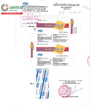 Thuốc SaVi Glipizide 5 (Glipizid) điều trị đái tháo đường type 2