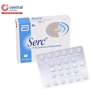 Thuốc Serc 8mg điều trị chóng mặt do nguyên nhân tiền đình