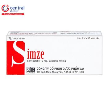 [CHÍNH HÃNG] Thuốc Simze 10mg/10mg giúp hạ cholesterol máu