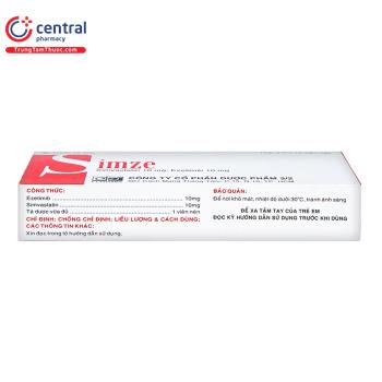 [CHÍNH HÃNG] Thuốc Simze 10mg/10mg giúp hạ cholesterol máu