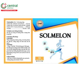 Thuốc Solmelon chứa vitamin B1, B6, B12, điều trị thiếu hụt vitamin B
