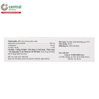 Thuốc Stilaren 850/50 điều trị cho bệnh nhân đái tháo đường tuýp 2