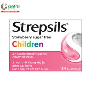 Strepsils Strawberry Sugar Free Children