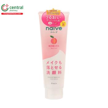 Sữa rửa mặt kèm tẩy trang Naive Lá Đào 200g