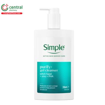 Sữa rửa mặt Simple Purify+ gel cleanser