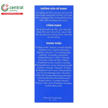 Sữa tắm gội Nerman Gentleman 3in1 Wash Body, Face and Hair chính hãng