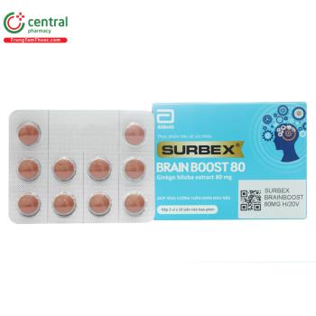 Thuốc Surbex Brain Boost 80mg - Tăng cường tuần hoàn máu não hiệu quả