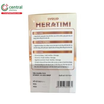 Thuốc Syrup Heratimi hỗ trợ giảm ho do viêm họng, viêm phế quản