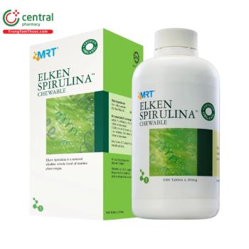 Tảo xoắn Elken Spirulina Chewable 200mg hỗ trợ tăng cường đề kháng
