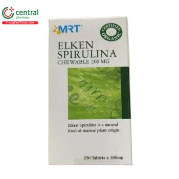Tảo xoắn Elken Spirulina Chewable 200mg hỗ trợ tăng cường đề kháng