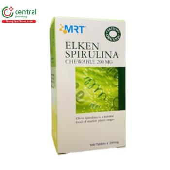 Tảo xoắn Elken Spirulina Chewable 200mg hỗ trợ tăng cường đề kháng