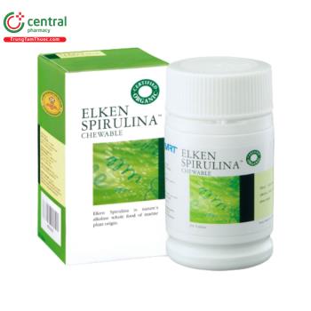 Tảo xoắn Elken Spirulina Chewable 200mg