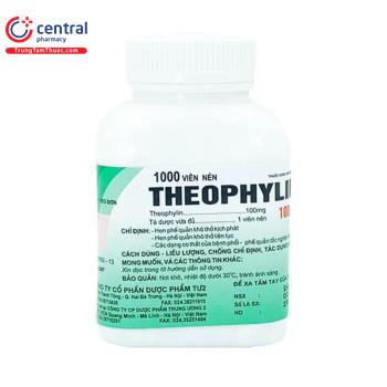 Theophylin 100mg (lọ 1000 viên) Dược TW2