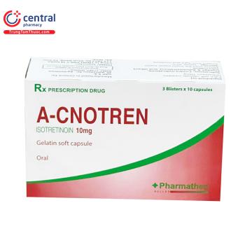 [CHÍNH HÃNG] Thuốc A-Cnotren 10mg - Đánh bay mụn trứng cá