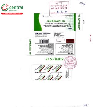 Thuốc Aderan 16 - Điều trị tăng huyết áp và suy tim