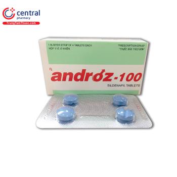 Androz 100 - Thuốc điều trị rối loạn cương dương chứa sildenafil