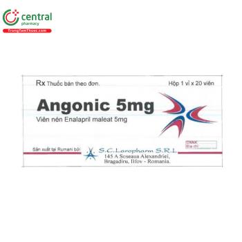 Thuốc Angonic 5mg - Điều trị tăng huyết áp, suy tim ở người lớn