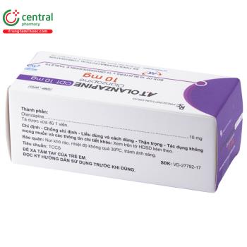 Thuốc A.T Olanzapine ODT 10mg điều trị bệnh lý tâm thần phân liệt