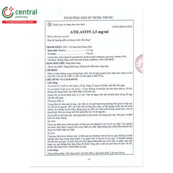 Thuốc Atilastin 2,5 mg/ml - Liệu pháp trị triệu chứng viêm mũi dị ứng