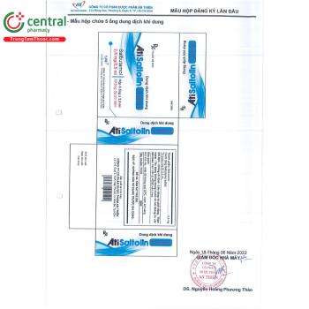 Thuốc AtiSaltolin 2,5mg/2,5ml điều trị chứng co thắt phế quản nặng