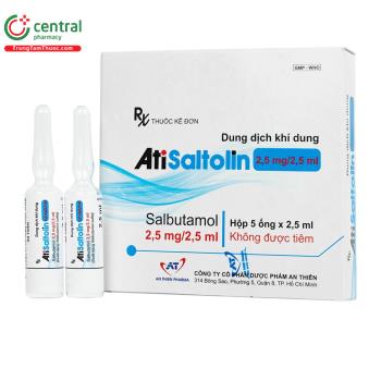 Thuốc AtiSaltolin 2,5mg/2,5ml điều trị chứng co thắt phế quản nặng