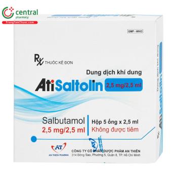 Thuốc AtiSaltolin 2,5mg/2,5ml điều trị chứng co thắt phế quản nặng