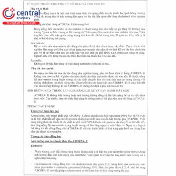 [CHÍNH HÃNG] Thuốc Atorpa-E 40/10 phòng ngừa bệnh tim mạch