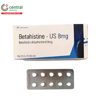 Thuốc Betahistine - US 8mg điều trị triệu chứng do hội chứng Meniere
