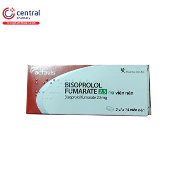 [CHÍNH HÃNG] Thuốc Bisoprolol Fumarate 2.5mg Actavis Hạ áp Hiệu Quả