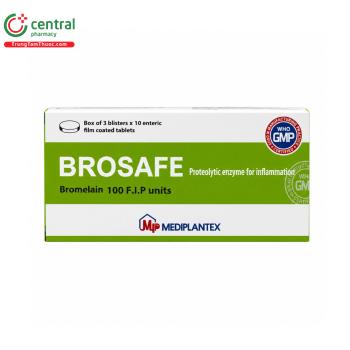 Thuốc Brosafe 100 F.I.P units - Giảm sưng tấy, phù nề do chấn thương