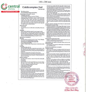 Thuốc Caldicomplex Fort trị thiếu hụt Vitamin D, Canxi ở người cao tuổi
