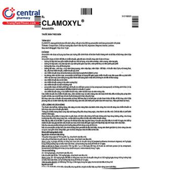 Thuốc Clamoxyl 250mg điều trị nhiễm khuẩn đường hô hấp trên-dưới