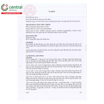 Thuốc Clarus 0,5 mg/ml - Điều trị triệu chứng viêm mũi dị ứng