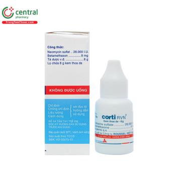 Thuốc bôi da Corti RVN điều trị viêm da, vảy nến, chàm hiệu quả