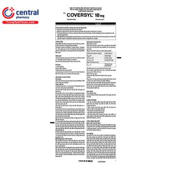 Thuốc Coversyl 10mg: tác dụng, cách dùng, lưu ý khi sử dụng