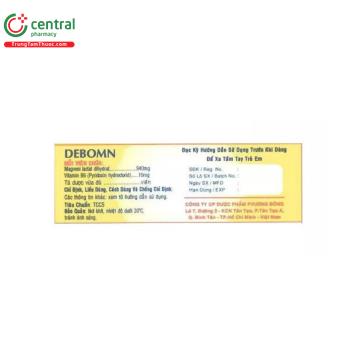 Thuốc Debomin điều trị các rối loạn chức năng khi thiếu hụt magne.